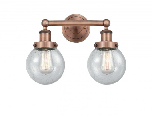 Beacon - 2 Light - 15 inch - Antique Copper - Bath Vanity Light (3442|616-2W-AC-G204-6)