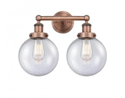 Beacon - 2 Light - 17 inch - Antique Copper - Bath Vanity Light (3442|616-2W-AC-G204-8)