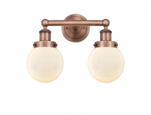 Beacon - 2 Light - 15 inch - Antique Copper - Bath Vanity Light (3442|616-2W-AC-G201-6)