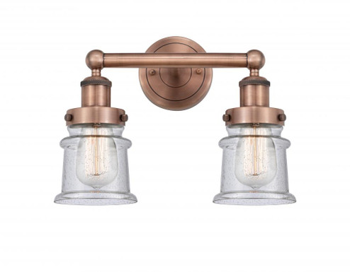 Canton - 2 Light - 14 inch - Antique Copper - Bath Vanity Light (3442|616-2W-AC-G184S)