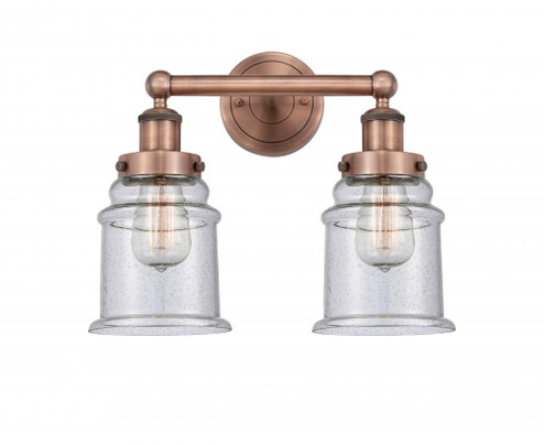 Canton - 2 Light - 15 inch - Antique Copper - Bath Vanity Light (3442|616-2W-AC-G184)