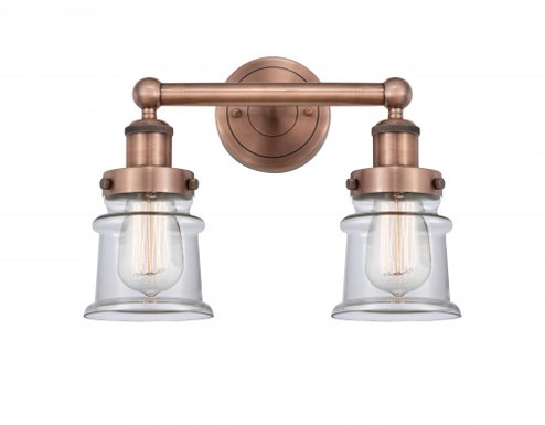 Canton - 2 Light - 14 inch - Antique Copper - Bath Vanity Light (3442|616-2W-AC-G182S)