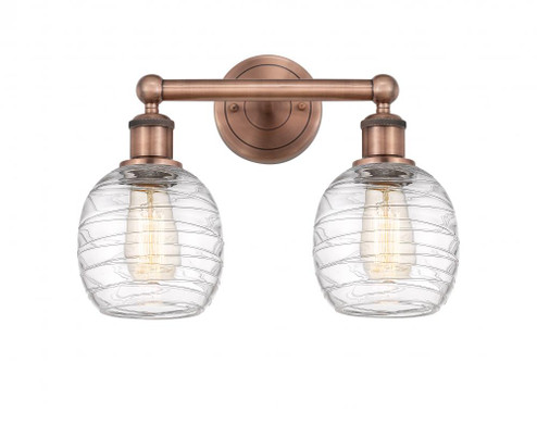 Belfast - 2 Light - 15 inch - Antique Copper - Bath Vanity Light (3442|616-2W-AC-G1013)