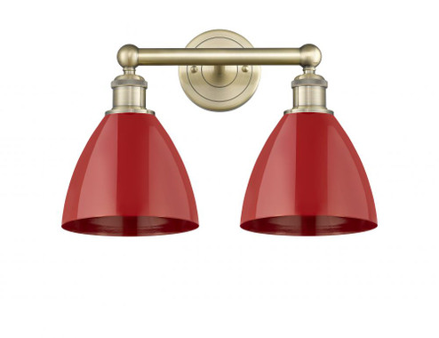 Plymouth - 2 Light - 17 inch - Antique Brass - Bath Vanity Light (3442|616-2W-AB-MBD-75-RD)