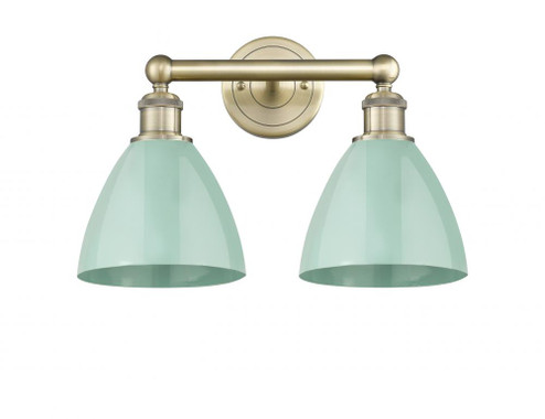 Plymouth - 2 Light - 17 inch - Antique Brass - Bath Vanity Light (3442|616-2W-AB-MBD-75-SF)