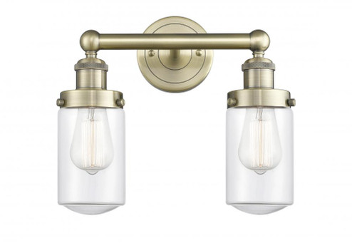 Dover - 2 Light - 14 inch - Antique Brass - Bath Vanity Light (3442|616-2W-AB-G312)