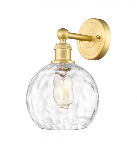 Athens Water Glass - 1 Light - 8 inch - Satin Gold - Sconce (3442|616-1W-SG-G1215-8)