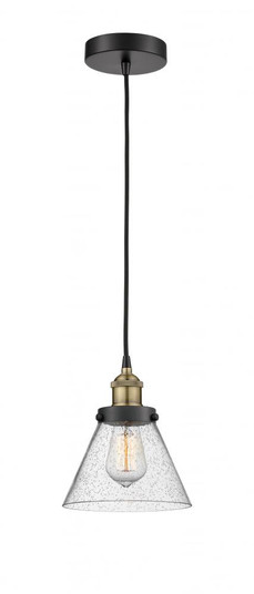 Cone - 1 Light - 8 inch - Black Antique Brass - Cord hung - Mini Pendant (3442|616-1PH-BAB-G44)