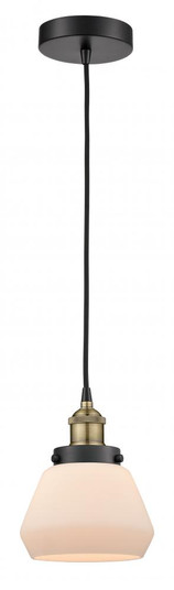 Fulton - 1 Light - 7 inch - Black Antique Brass - Cord hung - Mini Pendant (3442|616-1PH-BAB-G171)