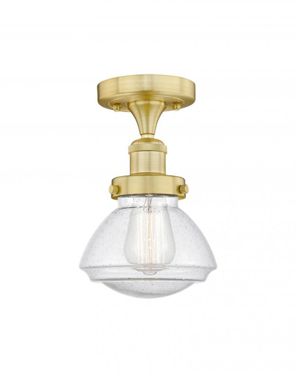 Olean - 1 Light - 7 inch - Satin Gold - Semi-Flush Mount (3442|616-1F-SG-G324)