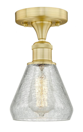 Conesus - 1 Light - 6 inch - Satin Gold - Semi-Flush Mount (3442|616-1F-SG-G275)