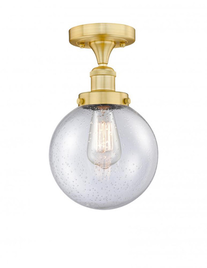 Beacon - 1 Light - 8 inch - Satin Gold - Semi-Flush Mount (3442|616-1F-SG-G204-8)