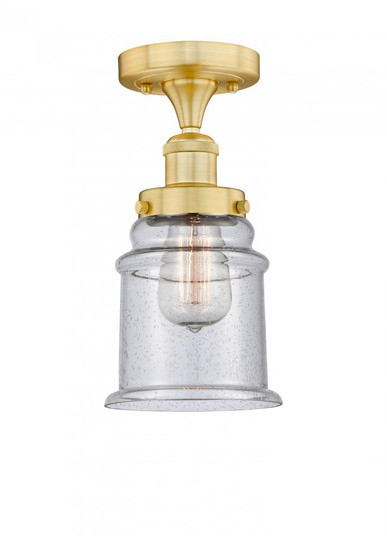 Canton - 1 Light - 6 inch - Satin Gold - Semi-Flush Mount (3442|616-1F-SG-G184)
