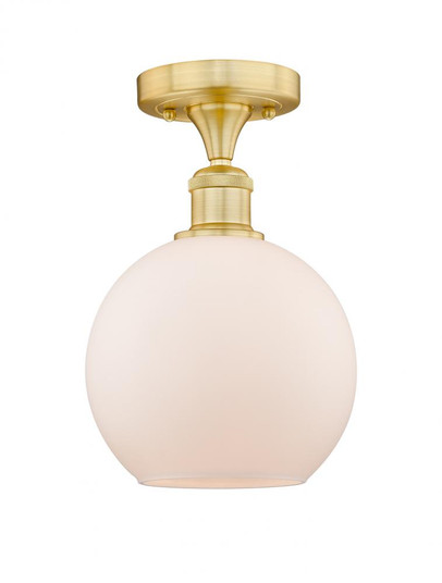 Athens - 1 Light - 8 inch - Satin Gold - Semi-Flush Mount (3442|616-1F-SG-G121-8)