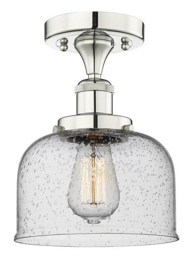 Bell - 1 Light - 8 inch - Polished Nickel - Semi-Flush Mount (3442|616-1F-PN-G74)