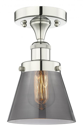 Cone - 1 Light - 6 inch - Polished Nickel - Semi-Flush Mount (3442|616-1F-PN-G63)