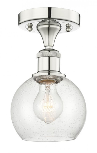 Athens - 1 Light - 6 inch - Polished Nickel - Semi-Flush Mount (3442|616-1F-PN-G124-6)