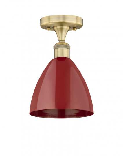 Plymouth - 1 Light - 8 inch - Brushed Brass - Semi-Flush Mount (3442|616-1F-BB-MBD-75-RD)
