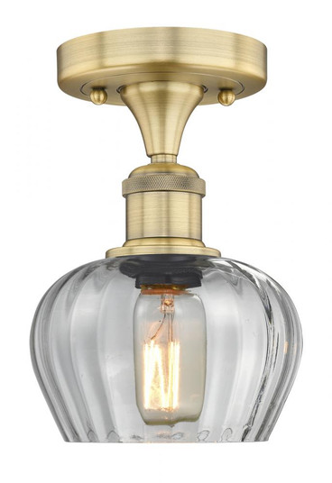 Fenton - 1 Light - 7 inch - Brushed Brass - Semi-Flush Mount (3442|616-1F-BB-G92)