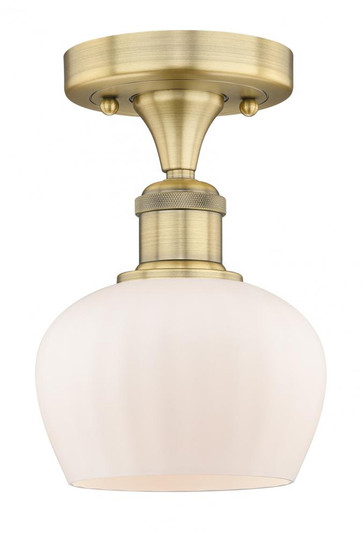 Fenton - 1 Light - 7 inch - Brushed Brass - Semi-Flush Mount (3442|616-1F-BB-G91)