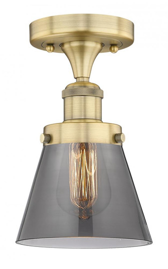 Cone - 1 Light - 6 inch - Brushed Brass - Semi-Flush Mount (3442|616-1F-BB-G63)