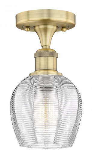 Norfolk - 1 Light - 6 inch - Brushed Brass - Semi-Flush Mount (3442|616-1F-BB-G462-6)