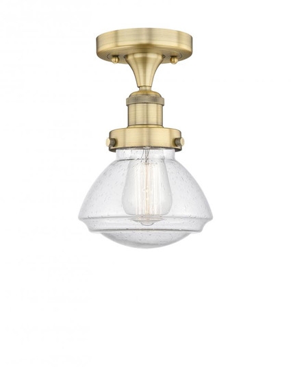Olean - 1 Light - 7 inch - Brushed Brass - Semi-Flush Mount (3442|616-1F-BB-G324)