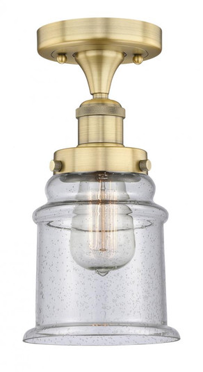Canton - 1 Light - 6 inch - Brushed Brass - Semi-Flush Mount (3442|616-1F-BB-G184)