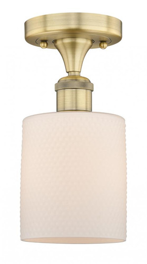 Cobbleskill - 1 Light - 5 inch - Brushed Brass - Semi-Flush Mount (3442|616-1F-BB-G111)