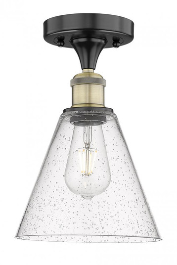 Berkshire - 1 Light - 8 inch - Black Antique Brass - Semi-Flush Mount (3442|616-1F-BAB-GBC-84)