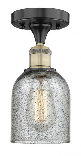 Caledonia - 1 Light - 5 inch - Black Antique Brass - Semi-Flush Mount (3442|616-1F-BAB-G257)