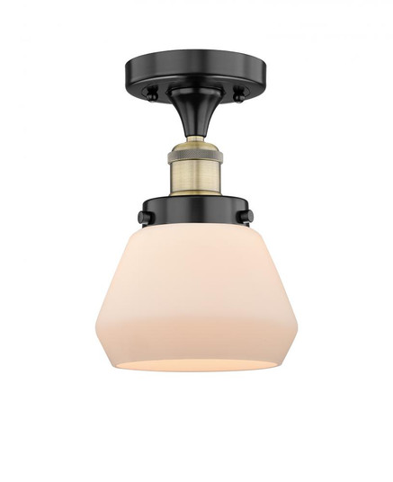 Fulton - 1 Light - 7 inch - Black Antique Brass - Semi-Flush Mount (3442|616-1F-BAB-G171)