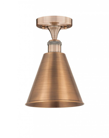 Berkshire - 1 Light - 8 inch - Antique Copper - Semi-Flush Mount (3442|616-1F-AC-MBC-8-AC)