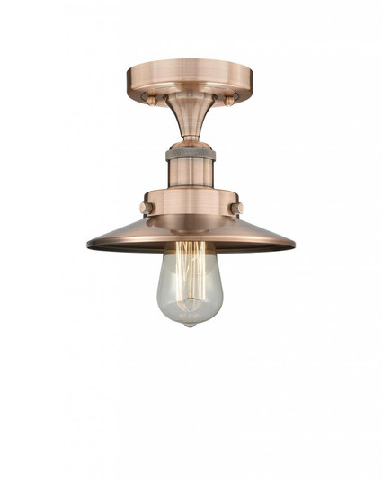 Edison - 1 Light - 8 inch - Antique Copper - Semi-Flush Mount (3442|616-1F-AC-M3-AC)