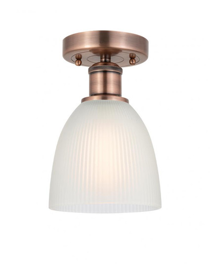 Castile - 1 Light - 6 inch - Antique Copper - Semi-Flush Mount (3442|616-1F-AC-G381)