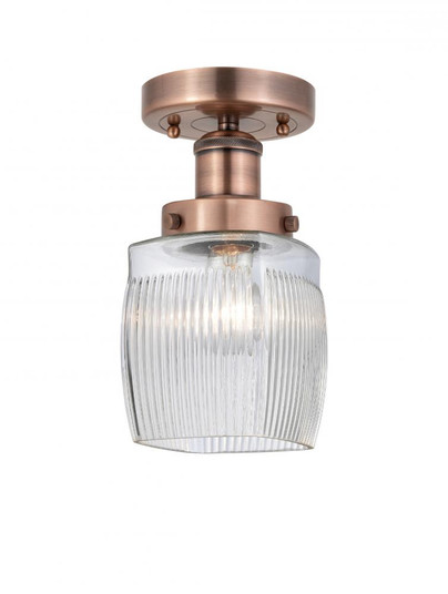 Colton - 1 Light - 6 inch - Antique Copper - Semi-Flush Mount (3442|616-1F-AC-G302)