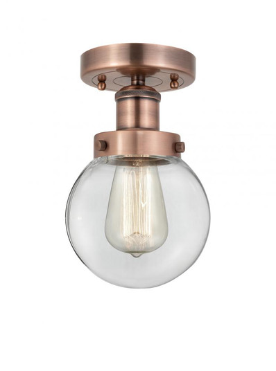 Beacon - 1 Light - 6 inch - Antique Copper - Semi-Flush Mount (3442|616-1F-AC-G202-6)