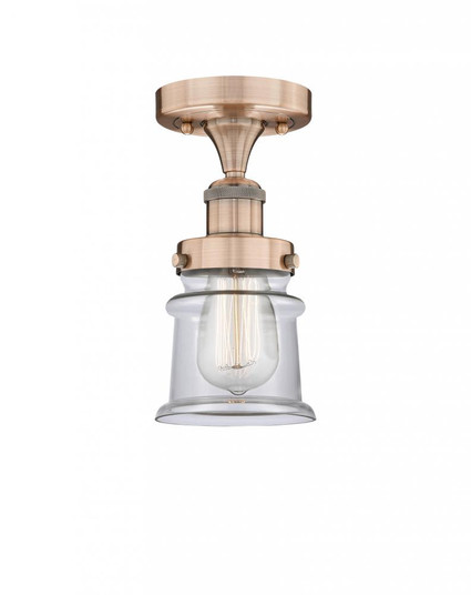 Canton - 1 Light - 5 inch - Antique Copper - Semi-Flush Mount (3442|616-1F-AC-G182S)