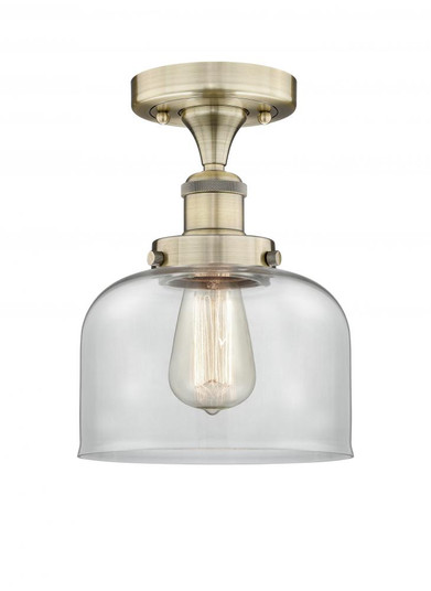 Bell - 1 Light - 8 inch - Antique Brass - Semi-Flush Mount (3442|616-1F-AB-G72)