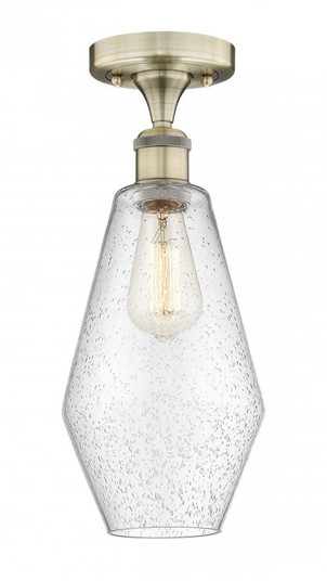 Cindyrella - 1 Light - 7 inch - Antique Brass - Semi-Flush Mount (3442|616-1F-AB-G654-7)