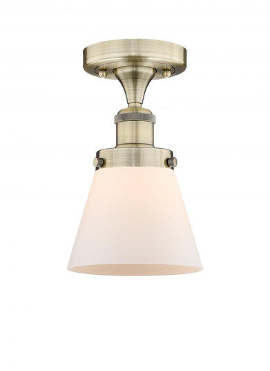 Cone - 1 Light - 6 inch - Antique Brass - Semi-Flush Mount (3442|616-1F-AB-G61)
