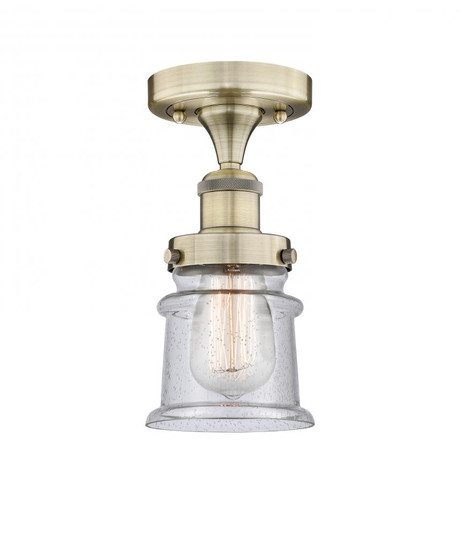 Canton - 1 Light - 5 inch - Antique Brass - Semi-Flush Mount (3442|616-1F-AB-G184S)