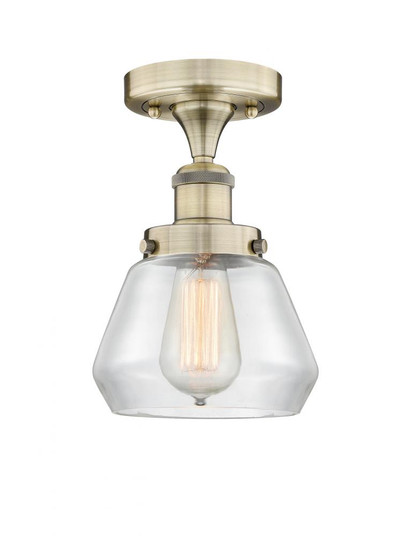 Fulton - 1 Light - 7 inch - Antique Brass - Semi-Flush Mount (3442|616-1F-AB-G172)