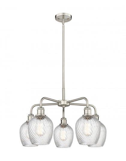 Salina - 5 Light - 24 inch - Satin Nickel - Chandelier (3442|516-5CR-SN-G292)