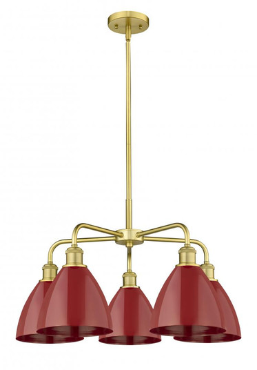 Plymouth - 5 Light - 26 inch - Satin Gold - Chandelier (3442|516-5CR-SG-MBD-75-RD)