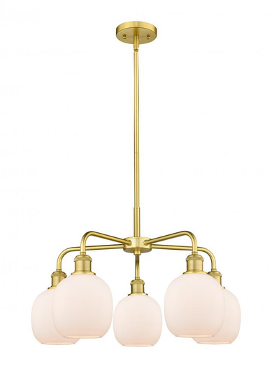 Belfast - 5 Light - 24 inch - Satin Gold - Chandelier (3442|516-5CR-SG-G101)
