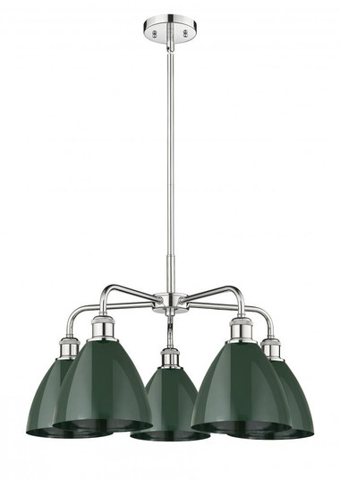 Plymouth - 5 Light - 26 inch - Polished Chrome - Chandelier (3442|516-5CR-PC-MBD-75-GR)
