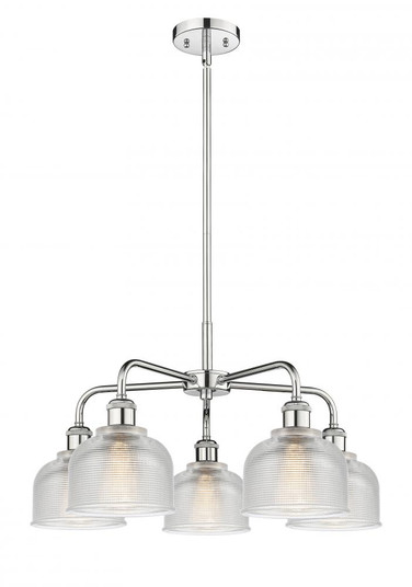 Dayton - 5 Light - 24 inch - Polished Chrome - Chandelier (3442|516-5CR-PC-G412)