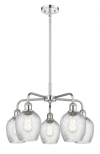 Salina - 5 Light - 24 inch - Polished Chrome - Chandelier (3442|516-5CR-PC-G292)