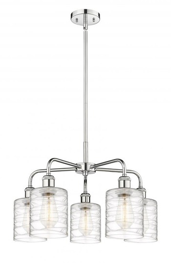 Cobbleskill - 5 Light - 23 inch - Polished Chrome - Chandelier (3442|516-5CR-PC-G1113)